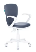 Кресло детское KD-W10AXSN Пластик, Серый 26-25 (ткань)/Белый (пластик)